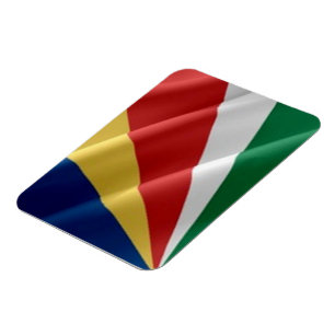 Seychellerna - Wave Flagga - Magnet