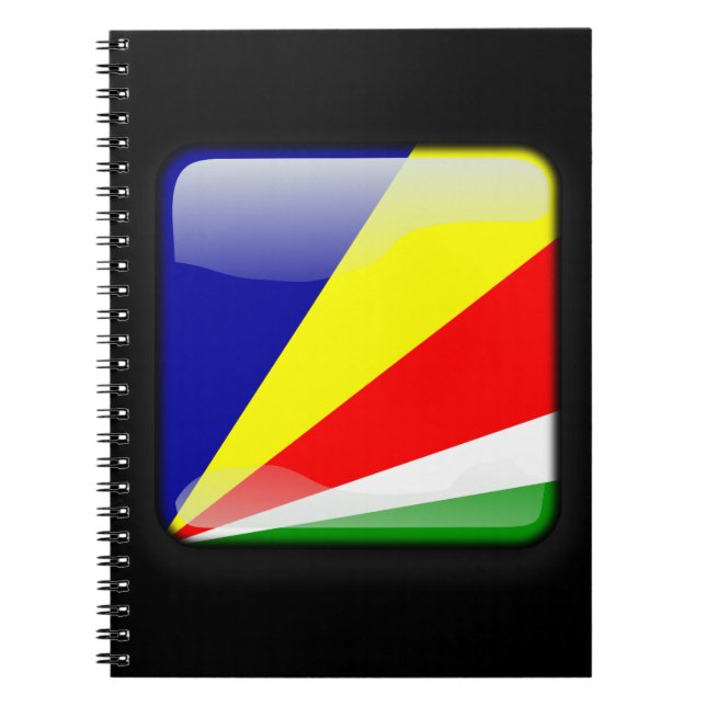 Seychellernas flagga anteckningsbok med spiral (Framsidan)