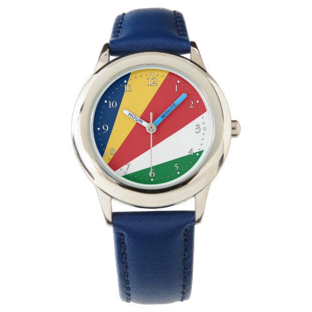 Seychellernas flagga armbandsur (Framsida)