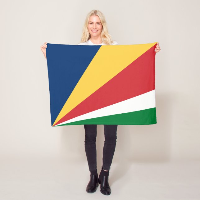 Seychellernas flagga fleecefilt (På plats)