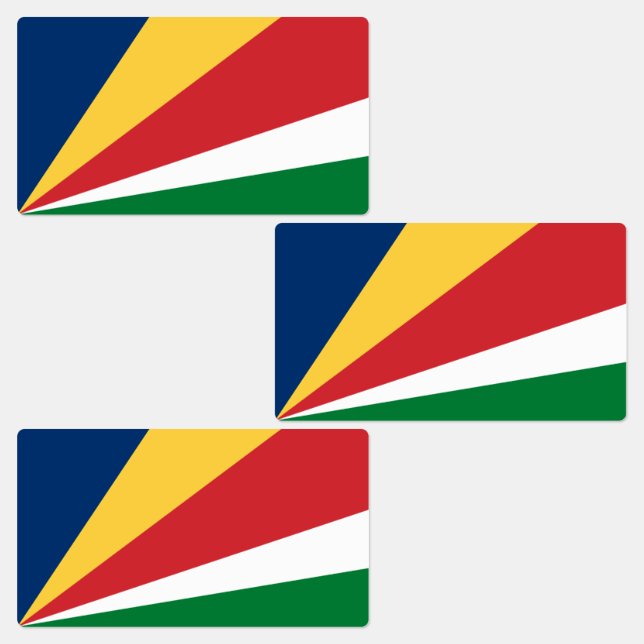 Seychellernas flagga klistermärke (Grupp)