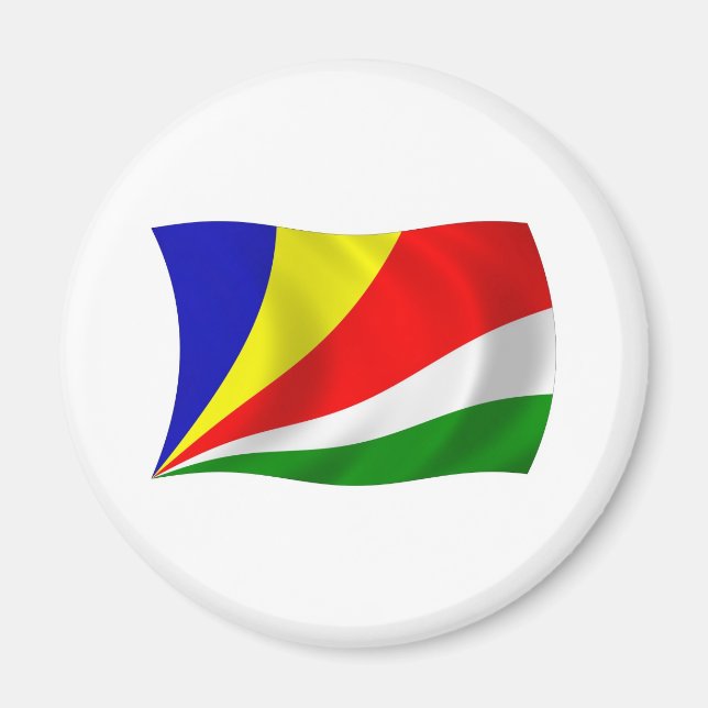 Seychellernas flagga Magnet (Framsidan)