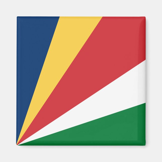 Seychellernas flagga magnet (Framsidan)