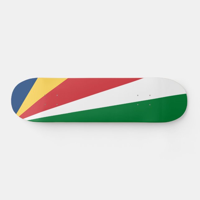 Seychellernas flagga mini skateboard bräda 18,5 cm (Horz)