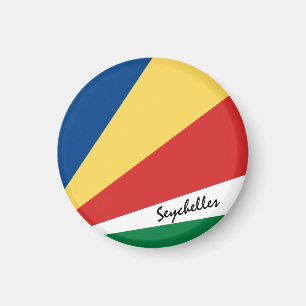 Seychellernas flagga och Afrika - resor/sportfanta Magnet
