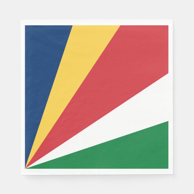 Seychellernas flagga pappersservett (Framsidan)