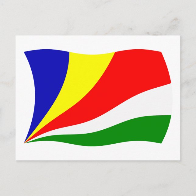 Seychellernas flagga vykort (Framsida)
