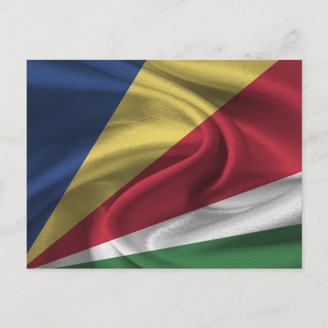 Seychellernas flagga vykort (Framsida)