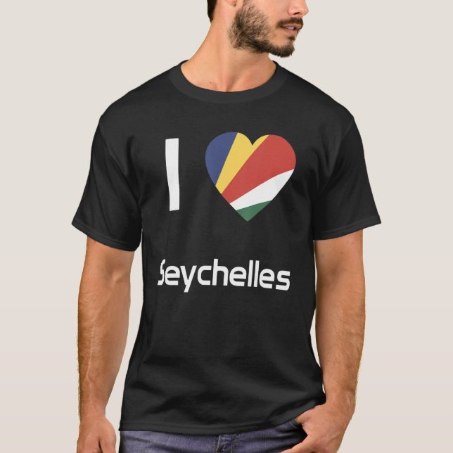 Seychellernas för manar Flagga i södra Seychellern T Shirt (Framsida)