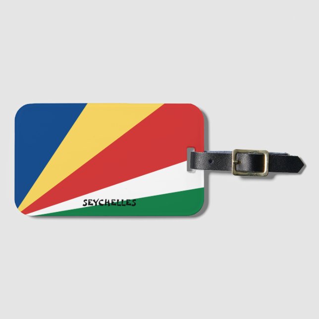 Seychellernas nationella Flagga Patriotic Bagagebricka (Framsida horisontal)