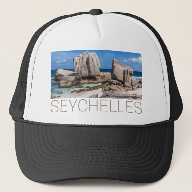 Seychellernas strand vid La Digue Keps (Framsida)