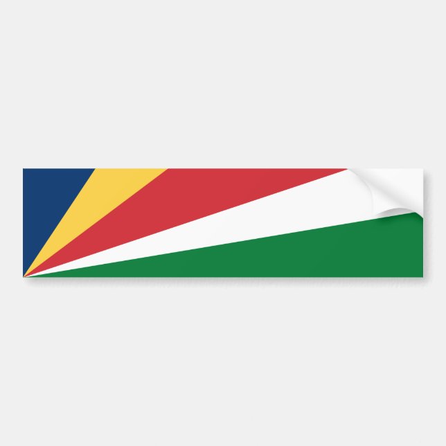 Seychelles Flag Bildekal (Framsidan)