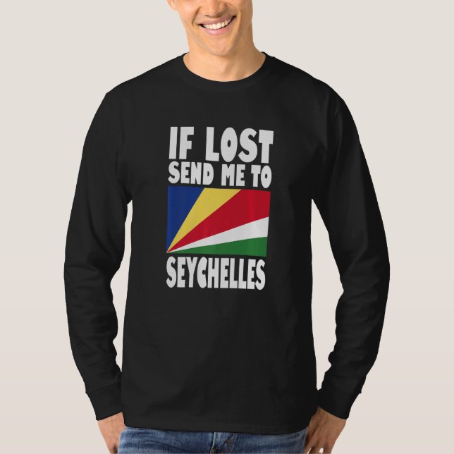 Seychelles Flag Design  If lost send me to Seychel T Shirt (Framsida)