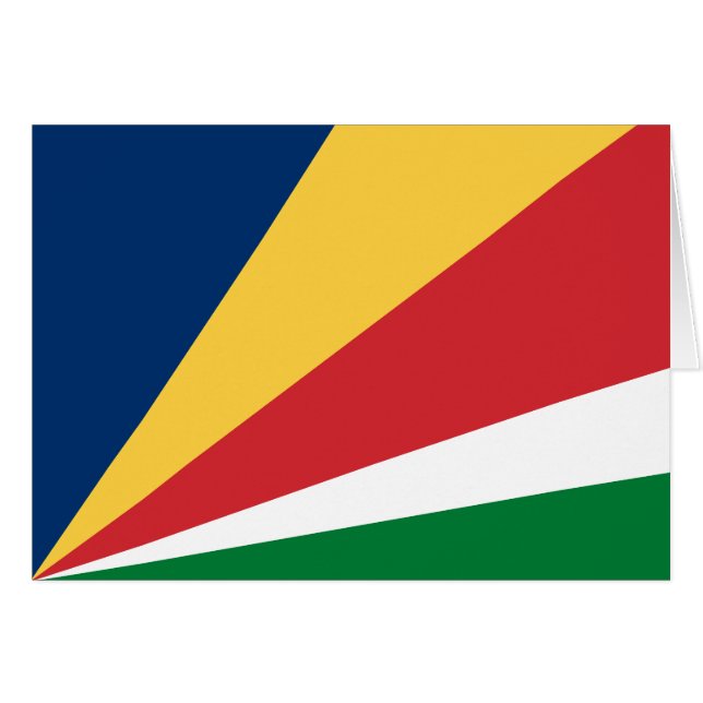 Seychelles Flag Hälsningskort (Framsidan Horizontal)