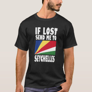Seychelles Flagga Design Om borttappad skickar mig T Shirt