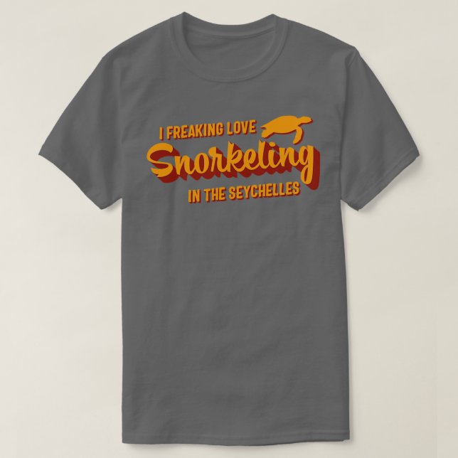 Seychelles Snorkeling Älskare Quote T Shirt (Design framsida)