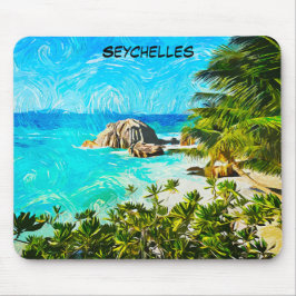 Seychelles Tropical Oil Painting – Vibrant Island Musmatta