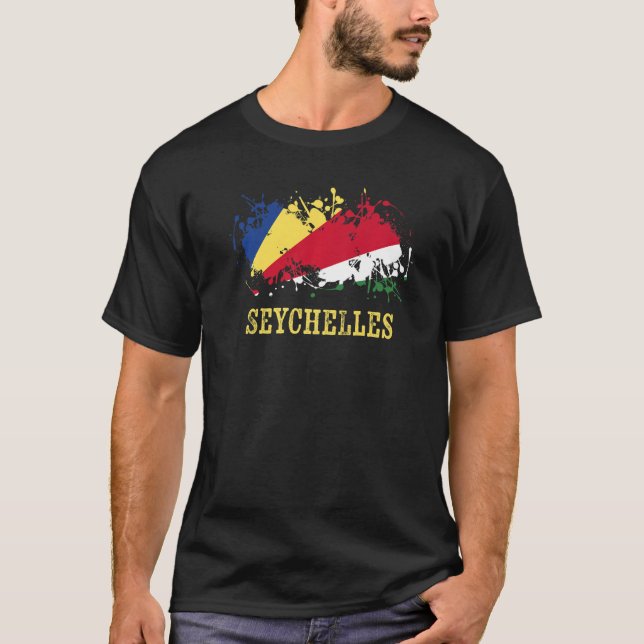 Seychellian enthusiasts for Sesel and Seychelles   T Shirt (Framsida)