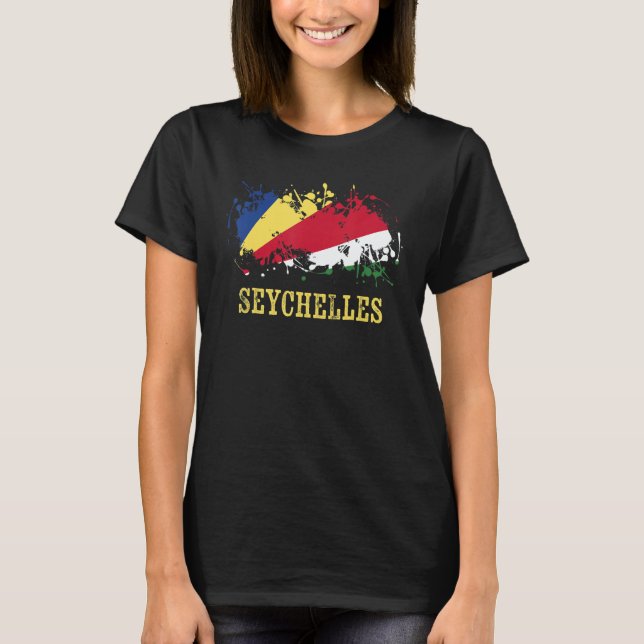 Seychellian enthusiasts for Sesel and Seychelles T Shirt (Framsida)