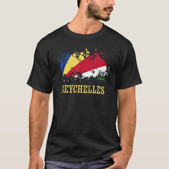 Seychellian enthusiasts for Sesel and Seychelles T Shirt (Framsida)