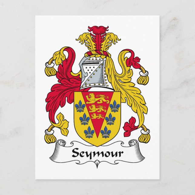 Seymour Family Crest Vykort (Framsida)