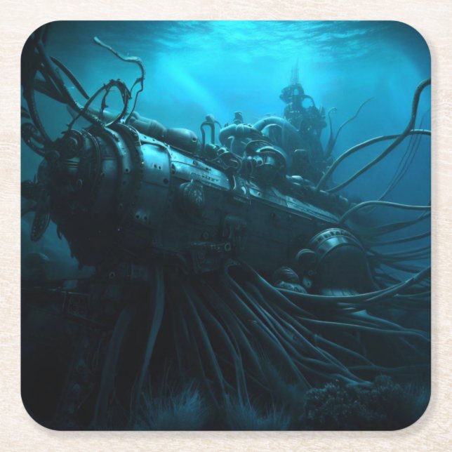 SF - 20 000 Leagues 2 Underlägg Papper Kvadrat (Framsidan)