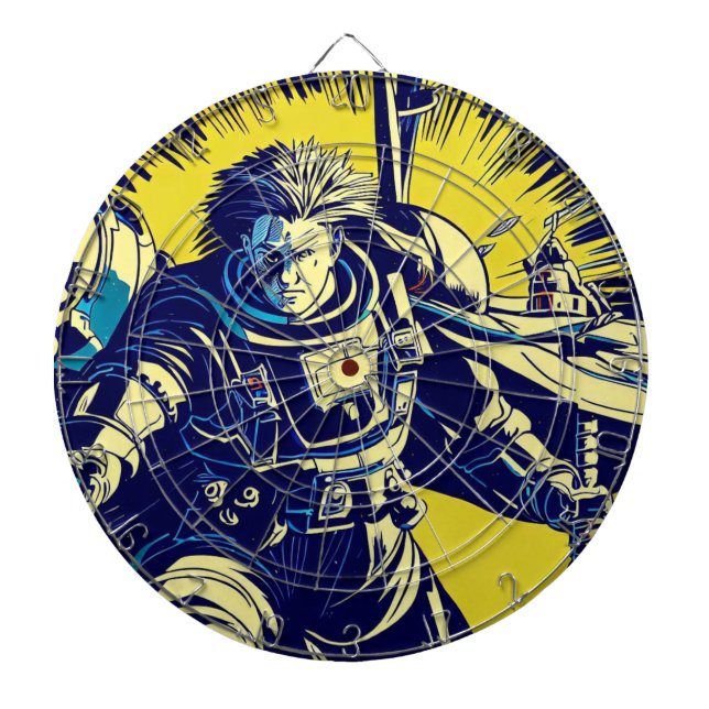 SF Anime Hero - Woodcut (1) Darttavla (Framsidan)