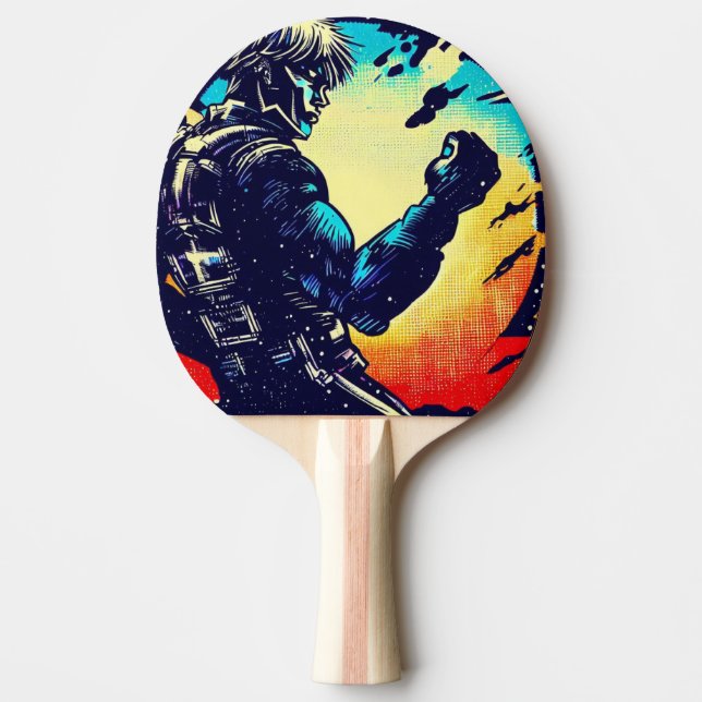 SF Anime Hero - Woodcut (2) Pingisracket (Framsidan)