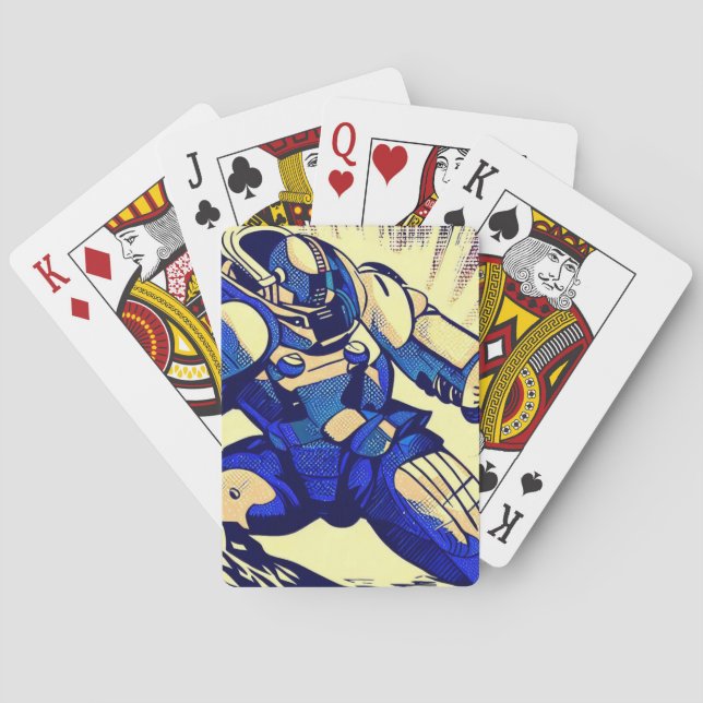 SF Anime Hero - Woodcut (4) Casinokort (Baksidan)