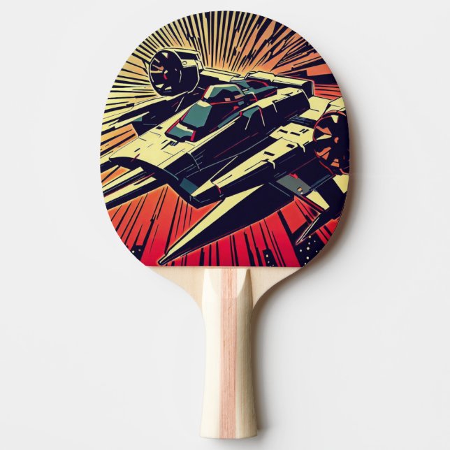 SF Anime Starfighter - Woodcut (1) Pingisracket (Framsidan)