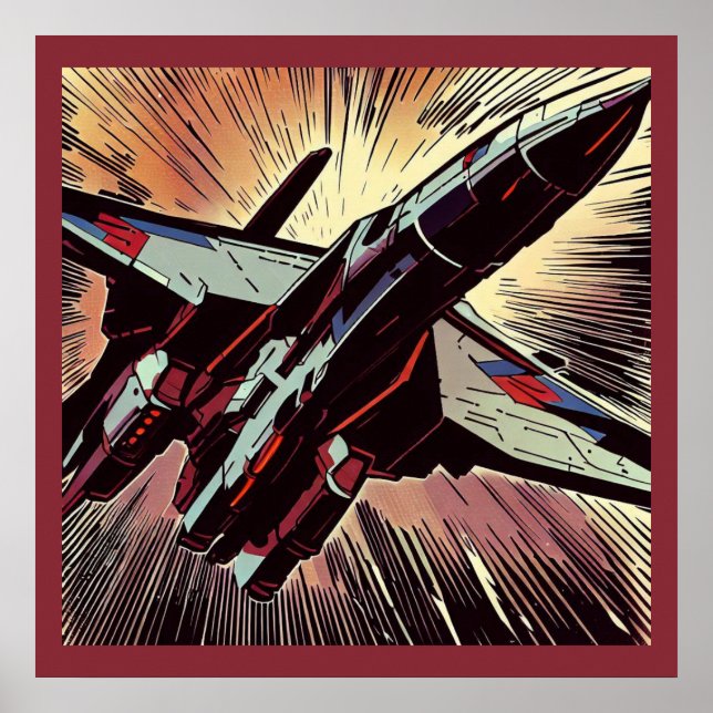 SF - Anime Starfighter Woodcut 2 Poster (Framsidan)