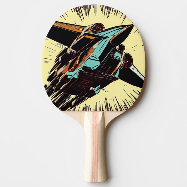 SF Anime Starfighter - Woodcut (3) Pingisracket (Framsidan)