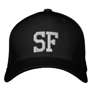 SF Anpassningsbar Cap - svartvitt Broderad Keps