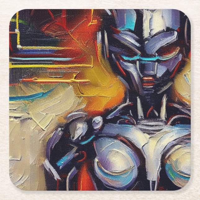 SF - artificiell intelligens Hero 2 Underlägg Papper Kvadrat (Framsidan)