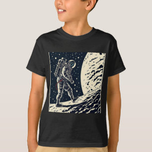 SF - Astronaut på Spacewalk Woodcut 1 T Shirt