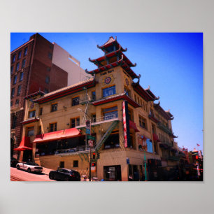 SF Chinatown Trade Mark Byggnad Poster