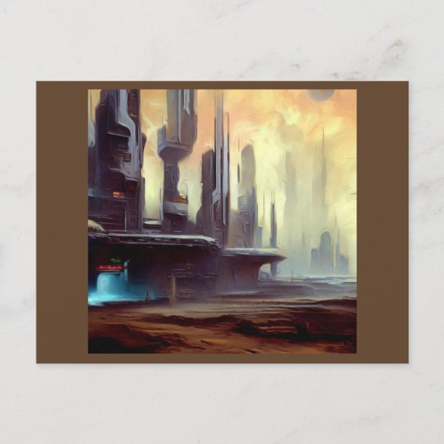 SF City på en konstig planet 2 Vykort (Framsida)