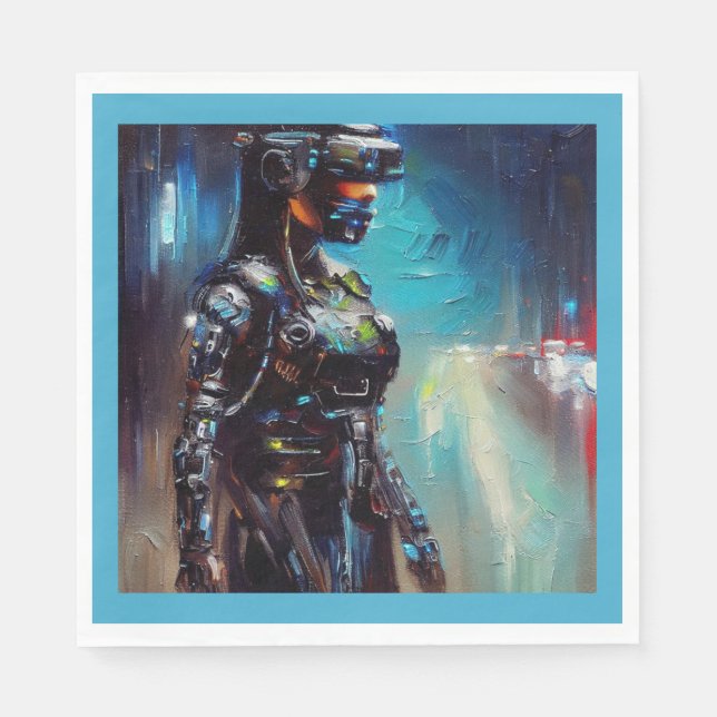 SF - Cyberpunk Hero 2 Pappersservett (Framsidan)