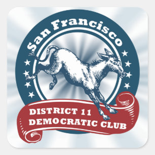 SF D11 Dems Sticker Fyrkantigt Klistermärke