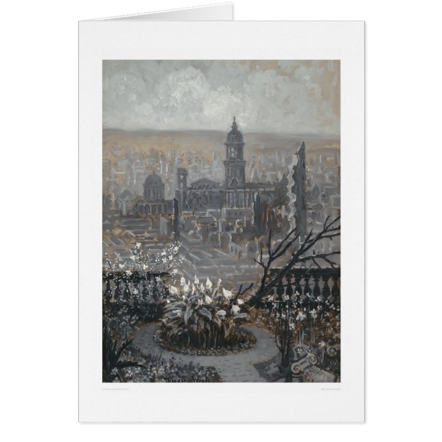 SF efter jordskalvet 1906 och avfyrar (1190) Hälsningskort (Framsidan)