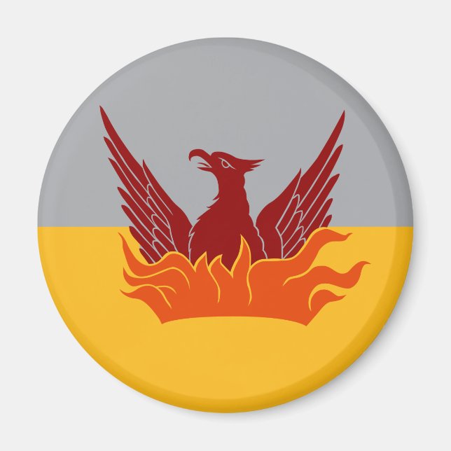 SF Fog & Guld Flagga Magnet (Framsidan)