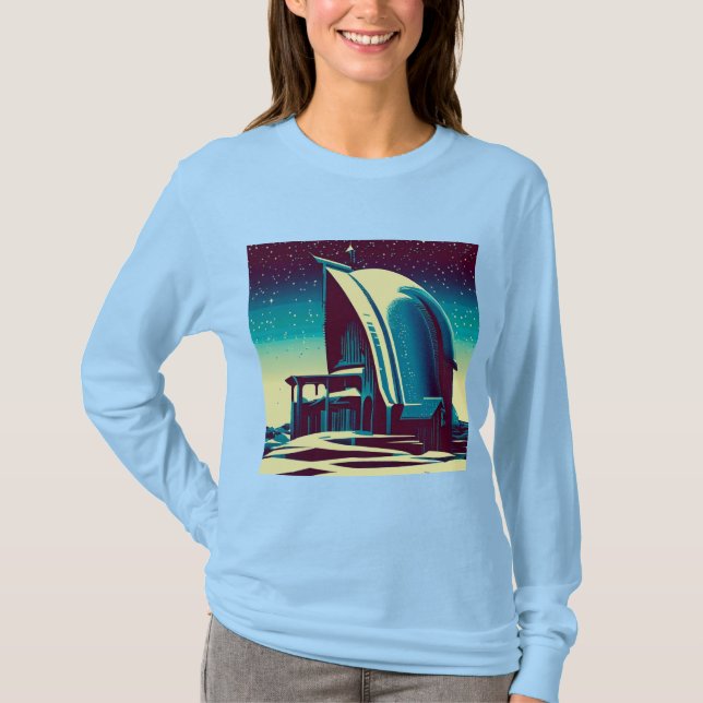 SF Futuristiska Church 1 T Shirt (Framsida)
