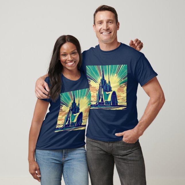 SF Futuristiska Church 3 T Shirt (Unisex)