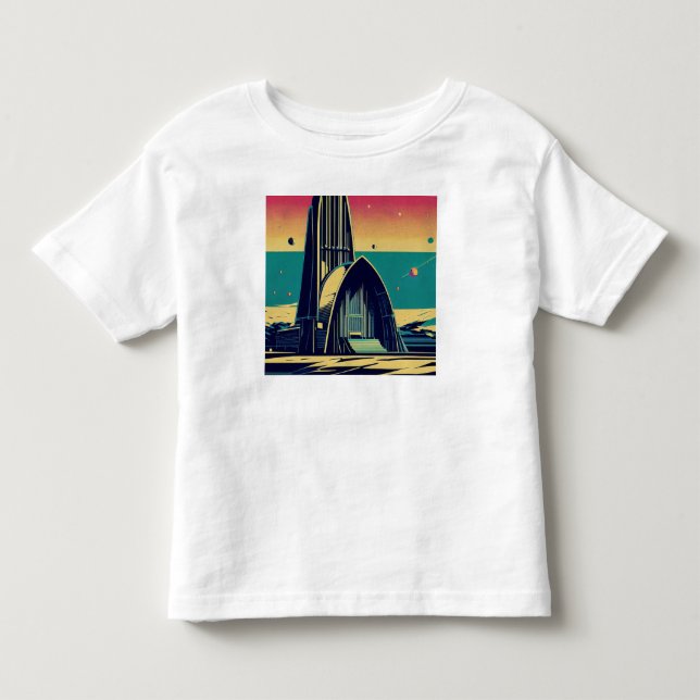 SF Futuristiska Church 3 T Shirt (Framsida)