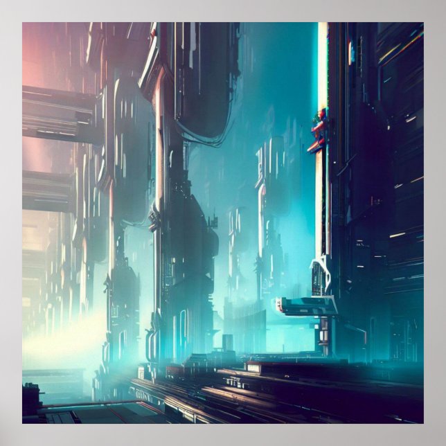 SF Futuristiska City 1 Poster (Framsidan)