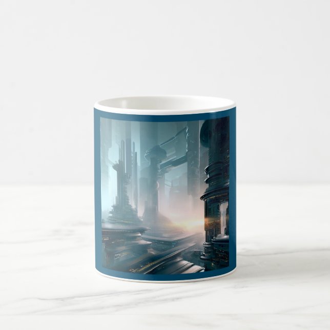 SF Futuristiska City 4 Kaffemugg (Center)