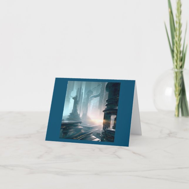 SF Futuristiska City 4 Kort (Framsida)