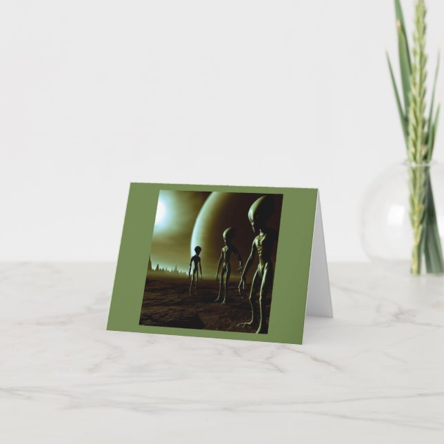 SF Grått Utomjordingar 1 Kort (Framsida)