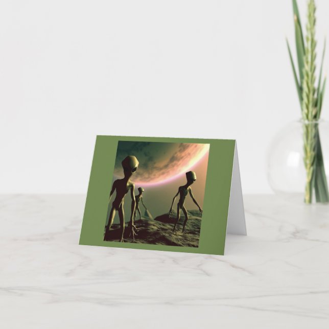 SF Grått Utomjordingar 2 Kort (Framsida)