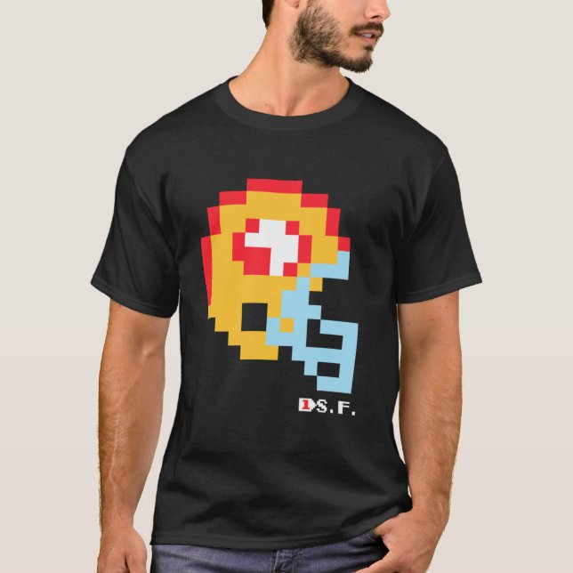 SF Helmet - Tecmo Bowl T Shirt (Framsida)